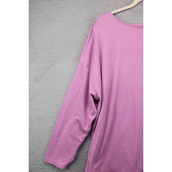 J.Jill Fit Crossover Back Purple Tee-Size 3X - Picture 3 of 8